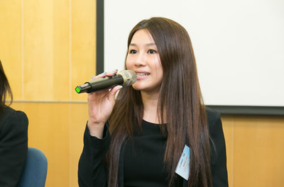 日前Gloria出席香港会计师公会讲座做嘉宾。 （hkuspace图片）